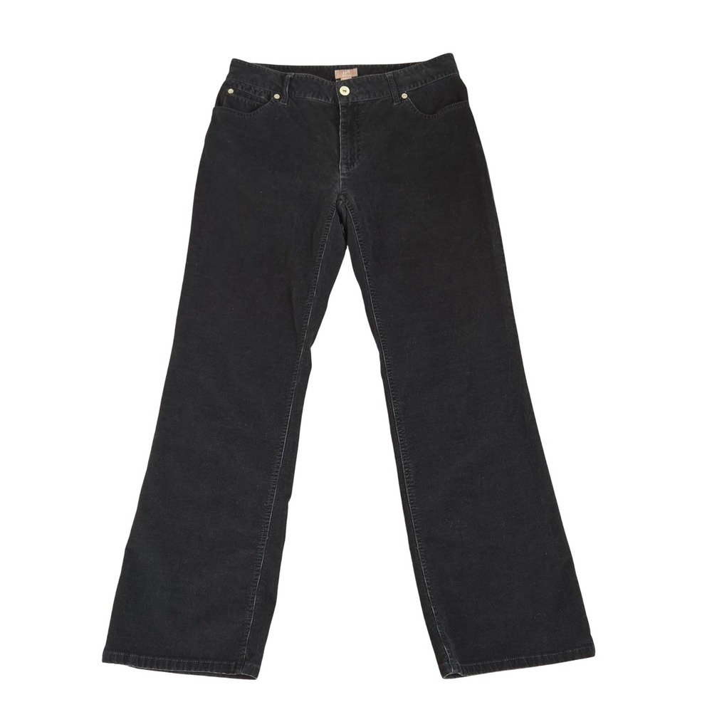 J. Jill Boot Cut Corduroy Pants Womens Size 6 Black Stretch
